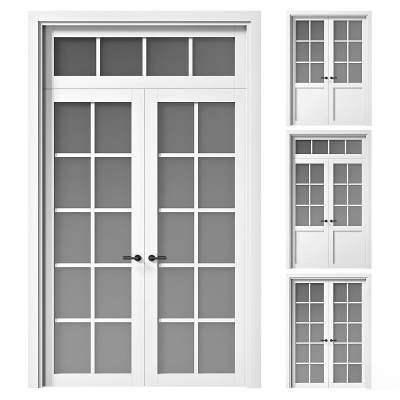 现代玻璃双开门-2